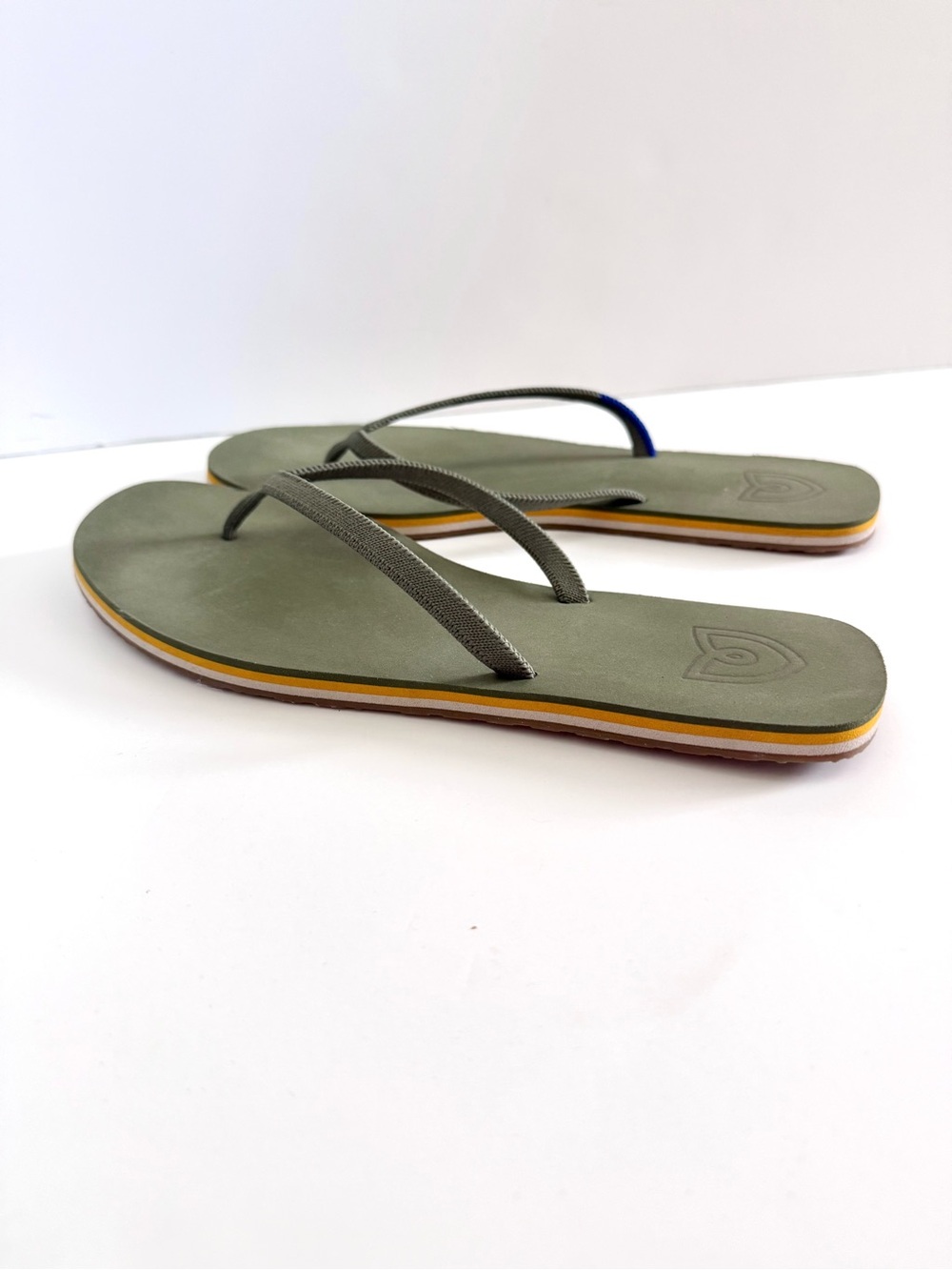 Rothy’s The Flip Flop Sandals Grasshopper Green Size 9 - Picture 4 of 8